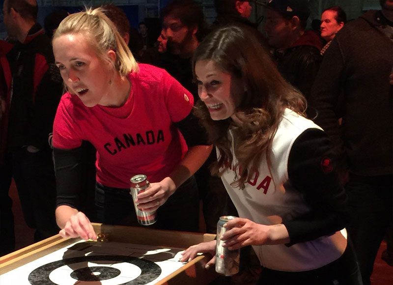 Teamwork!! The gals LOVE Cool Curling!!