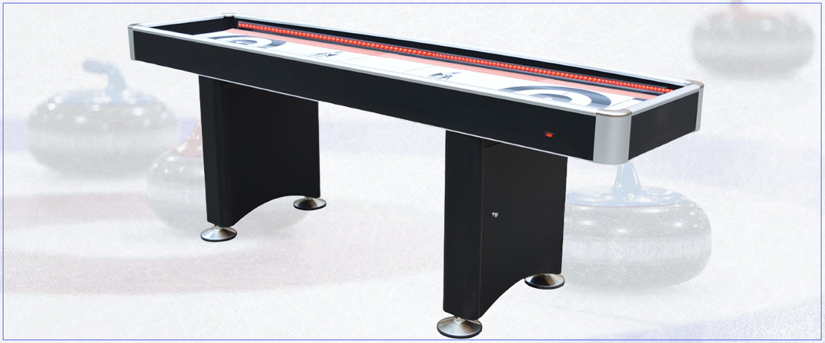 Edge III curling, shuffleboard and dining table in black