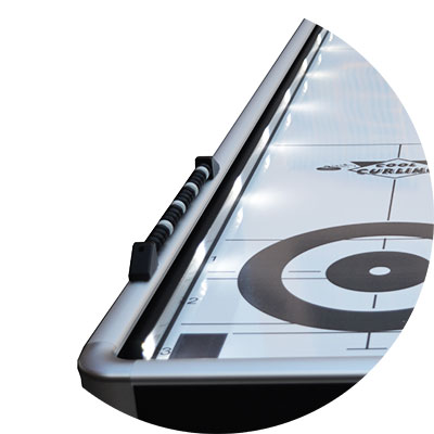 Edge II Curling & Shuffleboard Game - Black - 8': 1-2-3 Traditional Scoring with Abacus Scoring Beads